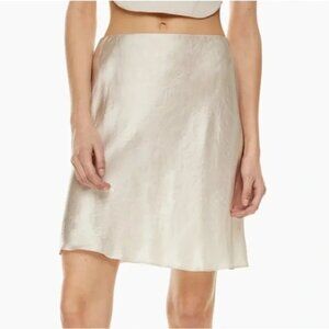 Aritzia Babaton Slip Mini Skirt Nude Champagne Size 00